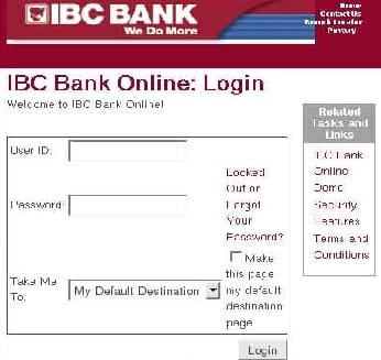 ibc bank online support