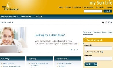 sun life life insurance login