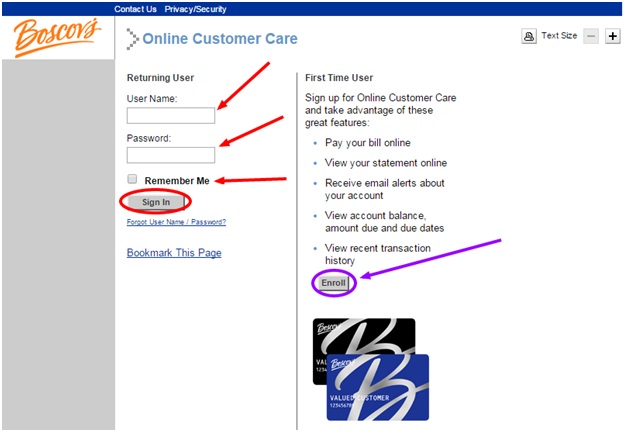Boscov's Credit Card Account Online Manage