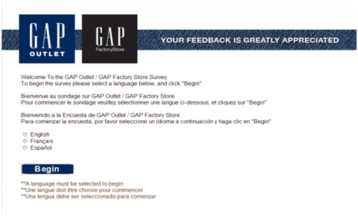 Gap Factory Customer Feedback Survey