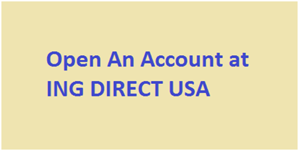 Open An Account at ING DIRECT USA