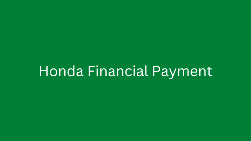 Honda Financial Payment